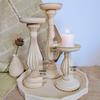 European-Style Retro Wooden Candlestick Decor for Photography and Homestay