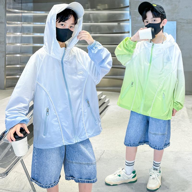 Boys' Lightweight Summer Sun Protection Jacket 2024 - Thin Style for Medium and Large Children