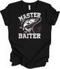 Master Baiter Funny Fishing T-Shirt Rude Joke Angler Dad Gift Vintage Bass Tee