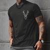 Summer Men's Casual Short Sleeve T-shirt Pattern Print Fashion Loose Comfortable Round Neck Men's Cotton Short Sleeve T-shirt