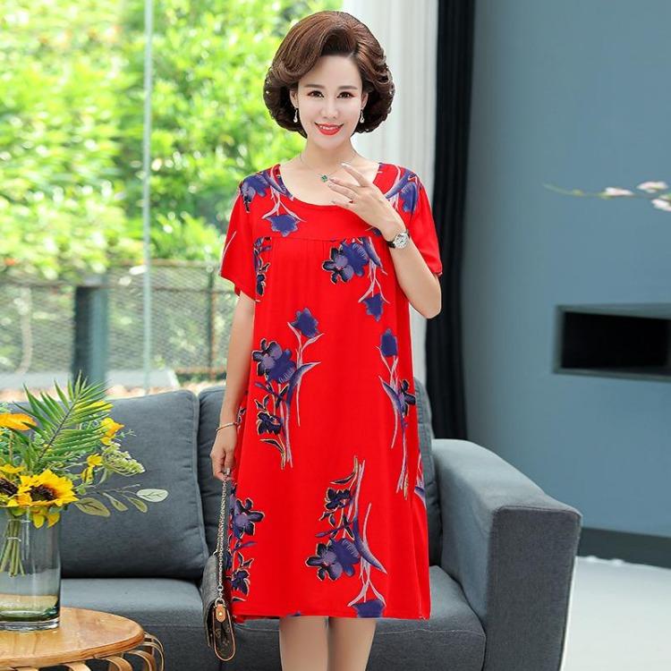Elegant Summer Loose Long Dresses Women Oversize Short Sleeve Dress