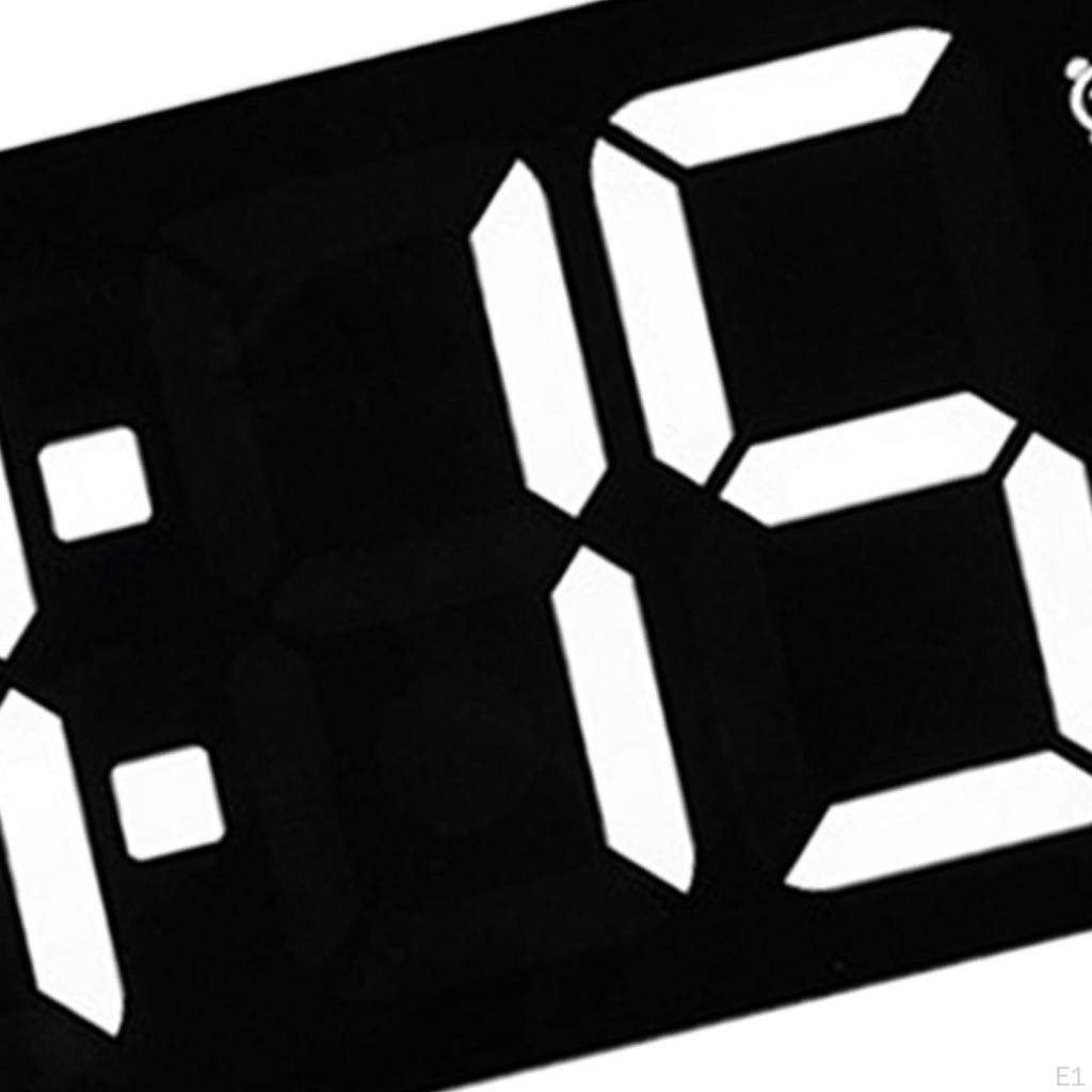 Contemporary Digital Wall Clock with Temperature and Date Display - Adjustable Brightness for Home