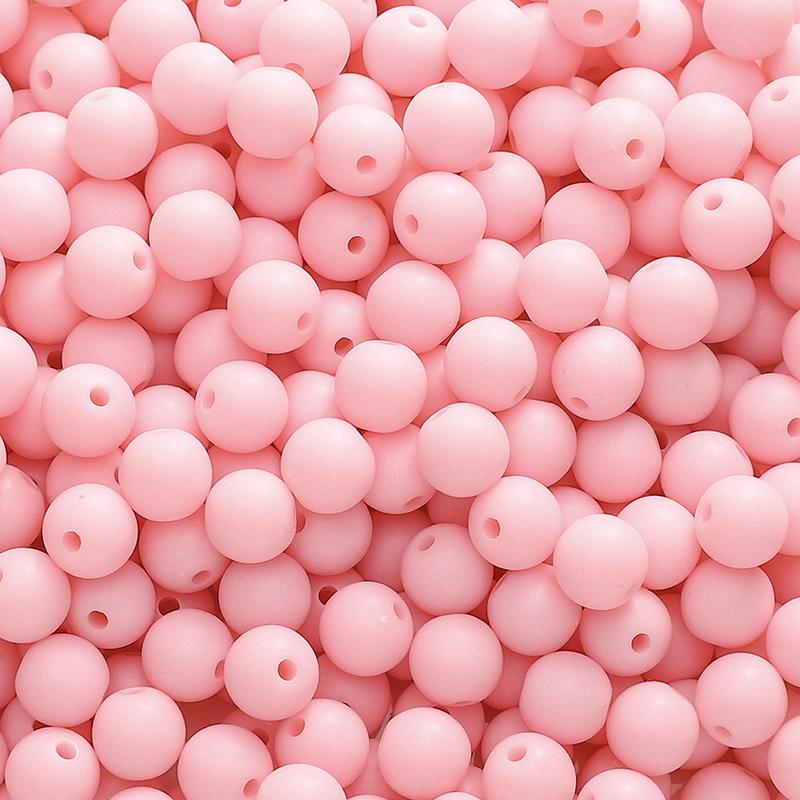 23-500Pcs Acrylic Beads Solid Colored Frosted Round Beads For DIY Bracelet Necklace Jewelry Making Accessories