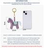 Horse Purse Charms Women Cute Designer Keychain Leather Bag Charm for Handbags Tote Bag Accessories Trendy Pendant
