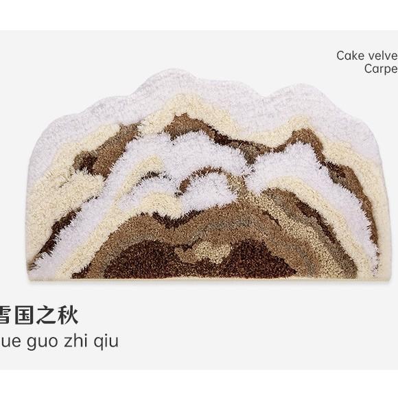Cartoon Bathroom Carpet Absorbent Soft Floor Mat, Bedroom Bedside Decorative Floor Mat