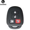 Silicone Car Key Case Fob Cover for Toyota CAMRY 2012 2013 2014 2015 Corolla 2014 2015 Prius C 4 Buttons Key Chain Wallet