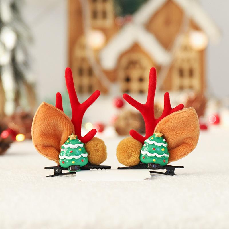 Cute Antlers Dog Cat Kid Hari Accessories Christmas Supplies for Pets Girls Santa Claus Puppy Mascotas Hairpin Hearwear