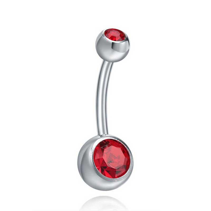Neue Mode Sexy Damen Chirurgischer Stahl Kristall Bauchnabel Bauchnabelringe Bar Körperschmuck Piercing Schmuck