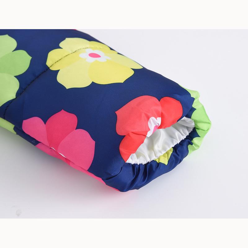Autumn and Winter Children's Cotton Jacket Boys and Girls Fashion Printing Cartoon Big Boy Long Section Hair Collar Hooded Cotton Coat Jacket