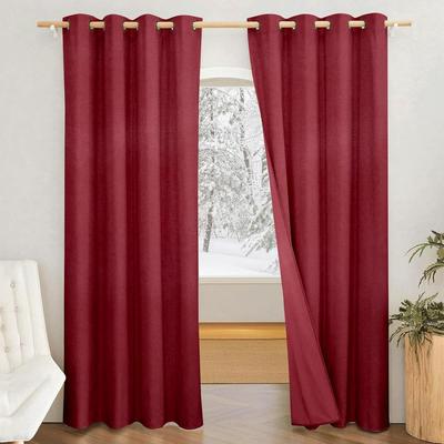 Polyester 100% Blackout Plain Long Door Curtains|100% Room Darkening| Blackout Long Door Curtains| 9 Feet |Set of 2| Plain Design |