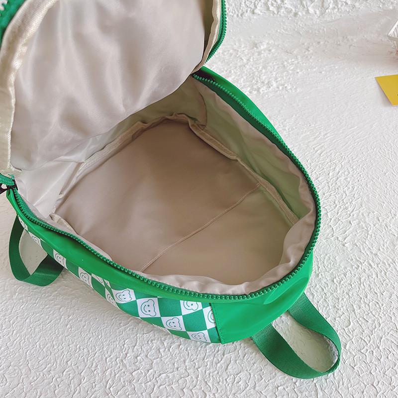 Trendy Dual Shoulder Bag With Checkerboard Pattern For Kids In Vibrant Candy Colors