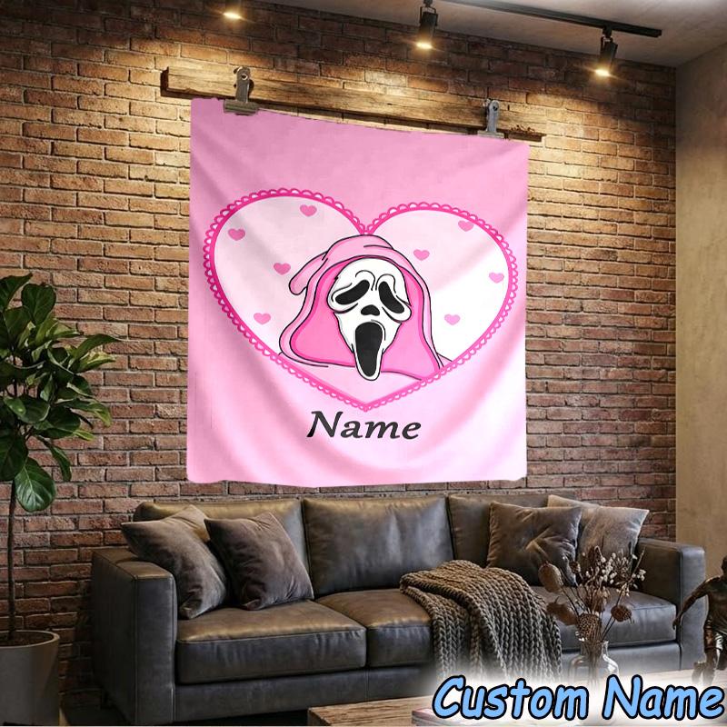 Custom Name Tapestry Horror Characters Tapestry, Unique Design Tapestry, Suitable for Bedroom,Livingroom, Playroom,Heartwarming Fan Holiday Gifts