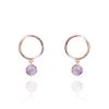 Circle Dew Earrings _ Violet