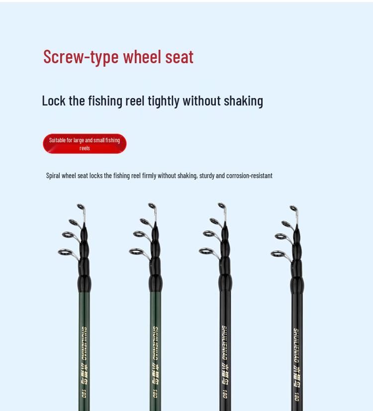 Carbon Ultra-Short Telescopic Lure Fishing Rod with Pistol Grip - Long Casting Spinning Rod