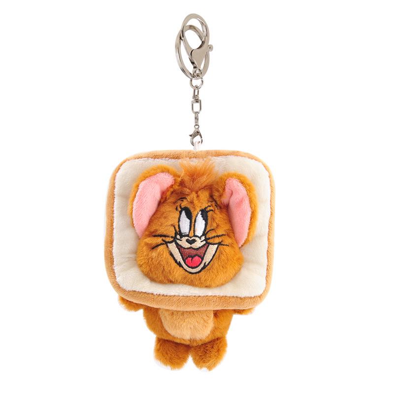 Tom & Jerry Plush Toys: Cat Pendant & Mouse Keychain Charms for Kids