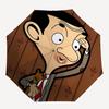 Ombrello da Viaggio a Tema Mr. Bean - 8 Stecche, Apertura e Chiusura Automatica, Design Pieghevole Portatile, Ombrello Compatto ed Elegante Adatto per Esterni