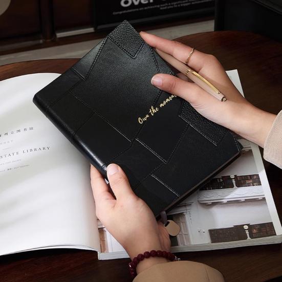 Faux Leather Cover Notebook Smooth Writing Office Notebook Waterproof Writing Diary Personal Use Notepad