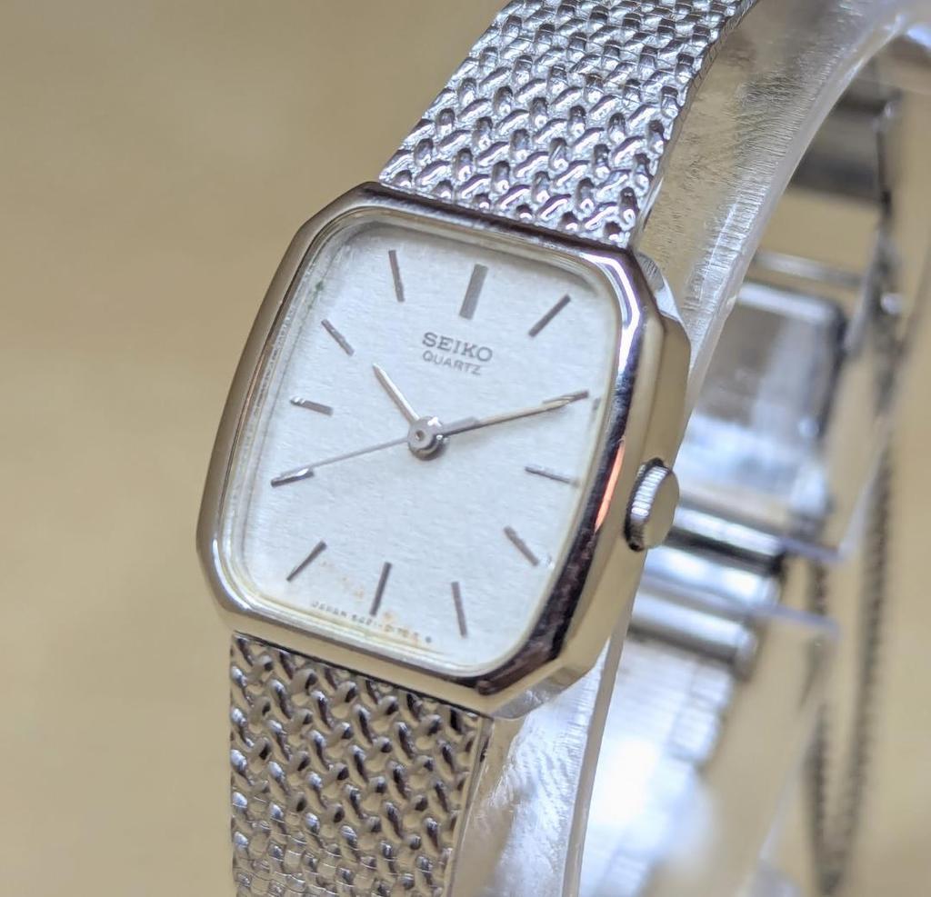 [USED] Working/Good Condition SEIKO Quartz 5421-5060 Silver Women's Watch