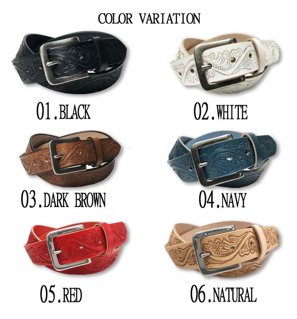 WING LEATHER Tochigi Leather Dark Genuine Cowhide Made In Belt, Brown, Long, Leather, Japan, Casual, 35mm, W004DB-L