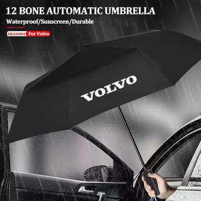 Car Automatic Umbrella Portable Folding Volvo Logo Accessories For Volvo V60 V40 XC90 S60 C30 XC60 V50 S90 XC40 T6 V90 EX90 XC70