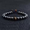 Tiger Eye Woven Retro Bracelet: Personalized European and American Men's Hand Jewelry