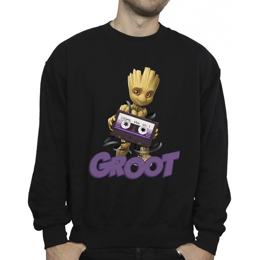 Guardians Of The Galaxy Mens Groot Casette Sweatshirt