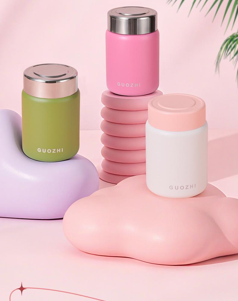 Stainless Steel Insulated Pocket Thermos: Fresh Color Tea & Water Cup for Office or School Use