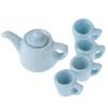 5Pcs/Set 1:12 Dollhouse Miniature Modern Porcelain Tea Cup Set