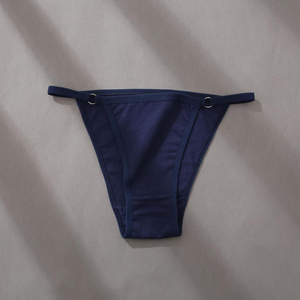 Damen-Slips dünner Bund niedrige Taille Baumwoll-Slips Ring sexy Damen-Bikini-Slips L