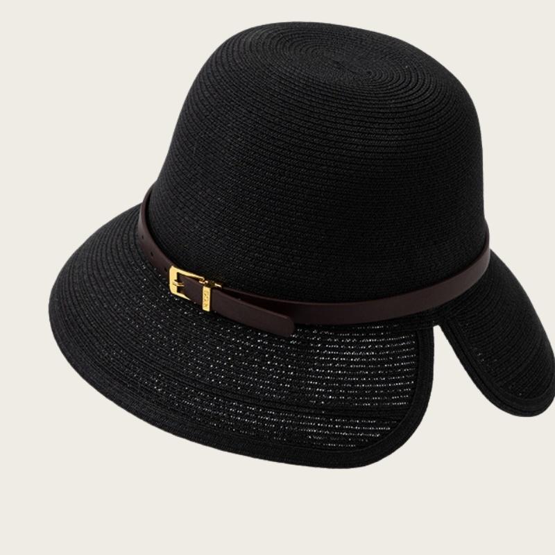Woven Women s Summer Straw Hat with Wide Brim Sun Protection Sun Hat Versatile Fisherman s Hat with Elegant Appeal One Size