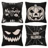 Spooky Halloween Pillowcases: Pumpkin, Spider Web, and Menacing Faces - Trick or Treat Your Home! Sofa Cushion Cover