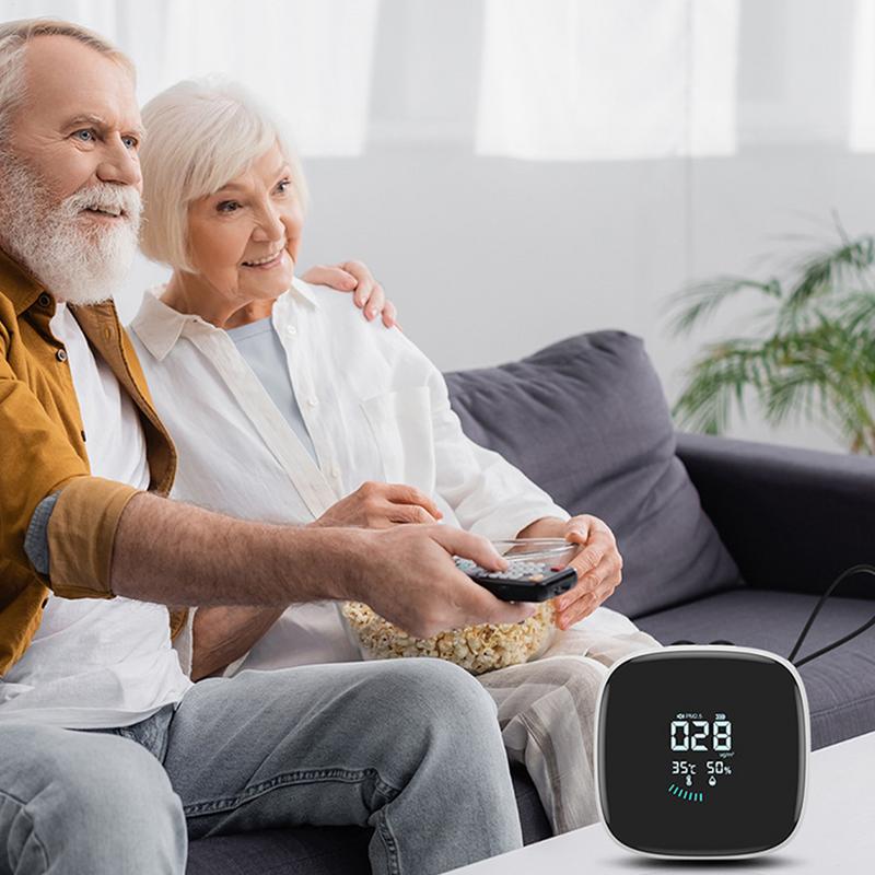 Pm2.5 Detector Air Quality Monitor Portable Small Digital AirQuality Detector Multipurpose Home Humidity Tester For Smart Home