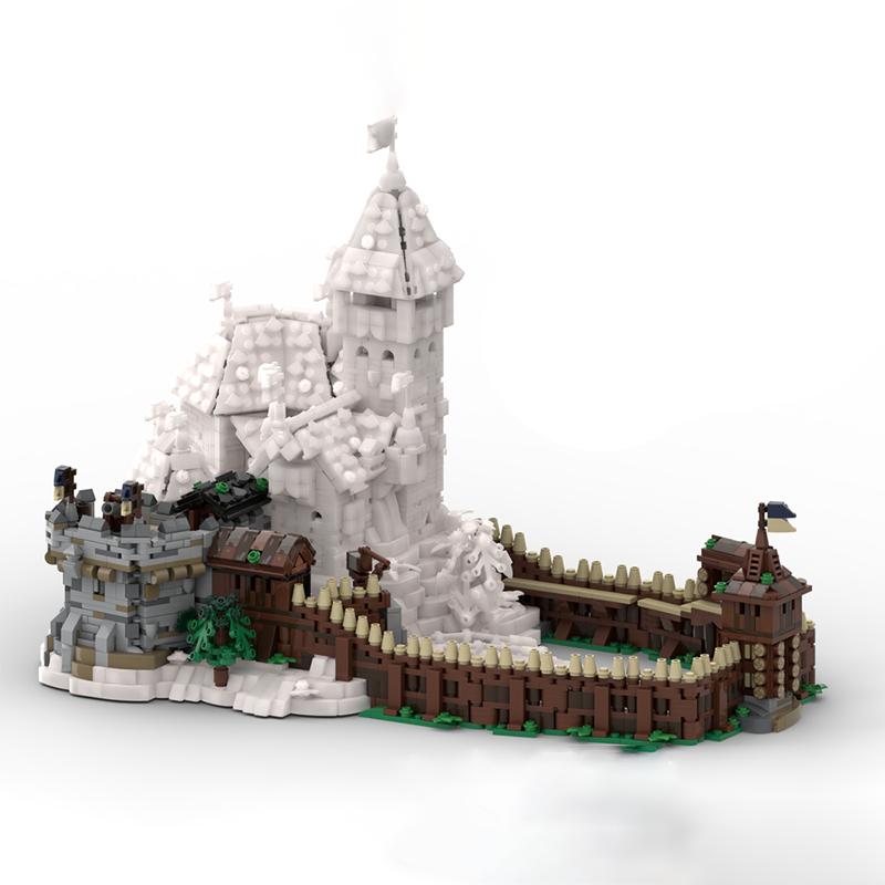 Nuovissimo MOC Scena di strada medievale europea Castello di Blaustein Dimora del Duca modello Giocattolo regalo di blocchi da costruzione per assemblaggio fai-da-te