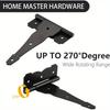 2pcs Decorative T Strap Hinge 4 Inches Black Shed Storage Gate Strap Hinge Barns Door Tee Hinges with Screws