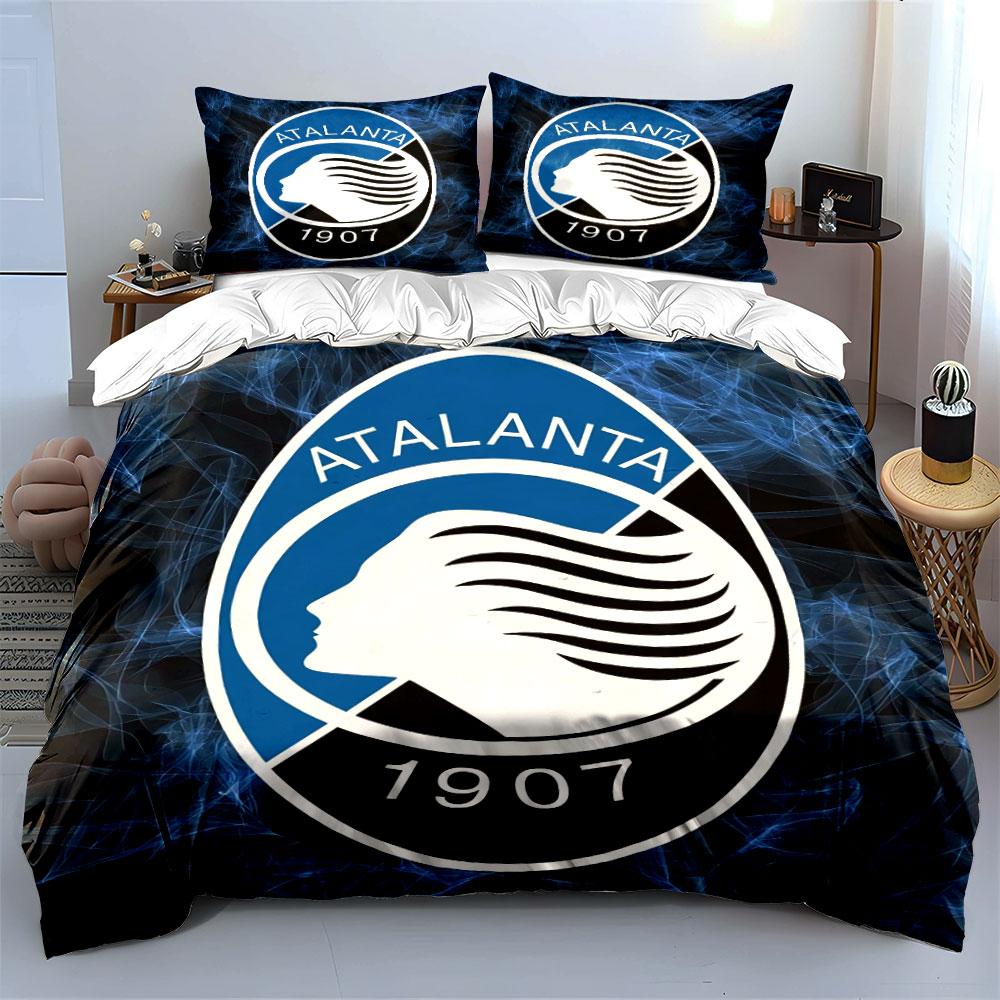 Set Biancheria da Letto Logo Atalanta Set Copripiumino Copripiumino Federe (1 * Copripiumino 2 * Federe, senza piumino)