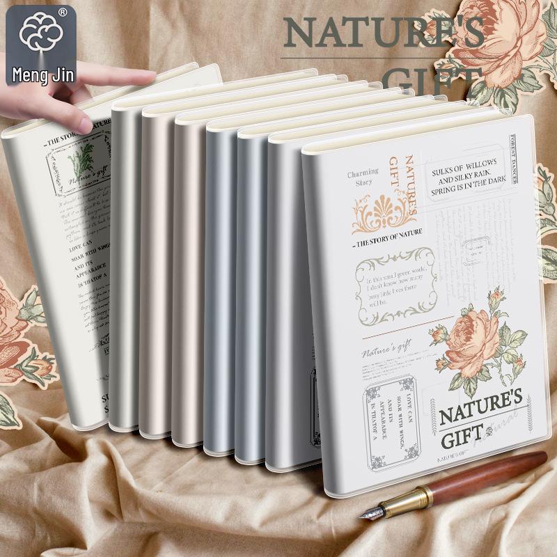 Plant Flower PVC Cover A5 Notebook - Student/Office Thickened Fresh Design Diary