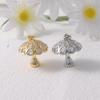 Luxurious Cross-Border Inlaid Diamond Mushroom Pendant - DIY Fashion Jewelry