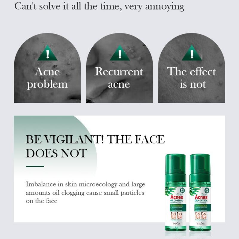 Tea Tree Mousse facial cleanser 150gSADOER Cleansing Bubble Cleanser