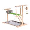Solid Wooden Bird Toys Parrot Stand Parakeet Toy Playground Cage Perch Ladder Play Birds Swing Gym Cockatiel Hamsters Wooden