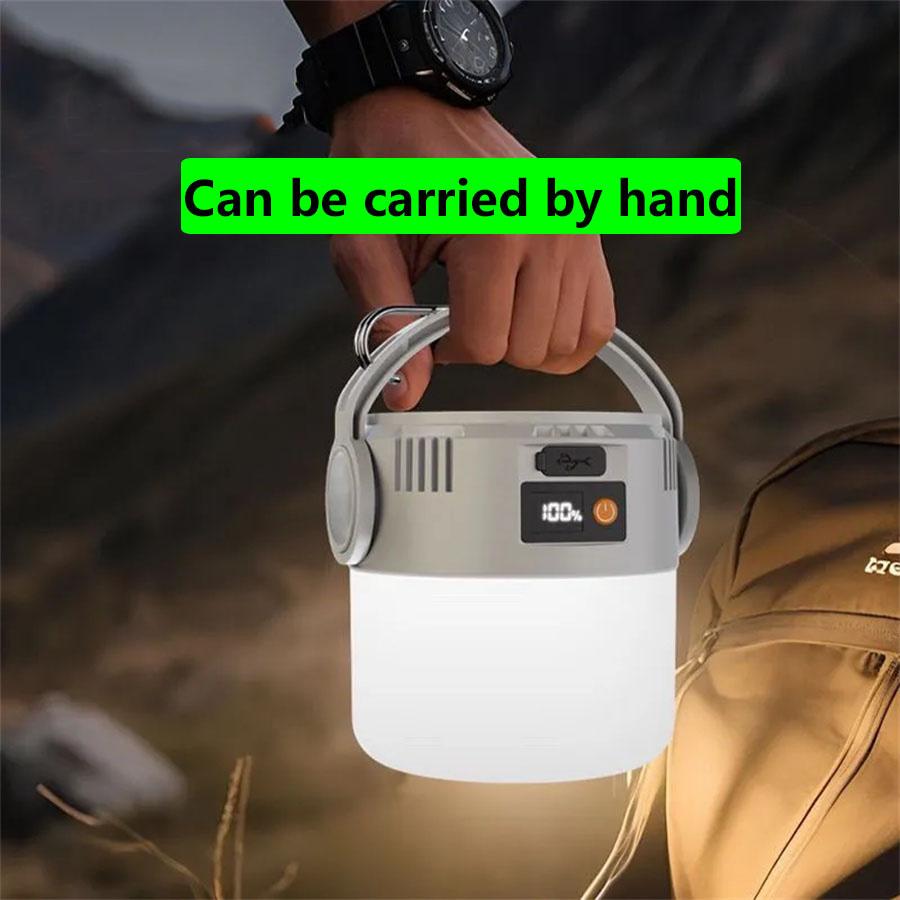 Solar-Powered Charging Lamp Outdoor Camping Light Tent Emergency Light Multi-Functional Durable Home Light