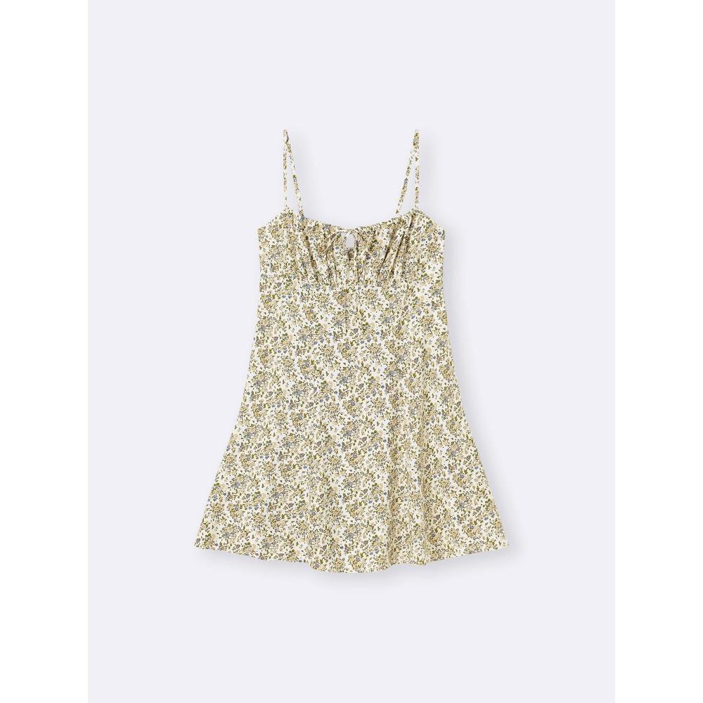 Gu By Uniqlo Flower Print Mini Camisole Dress+x