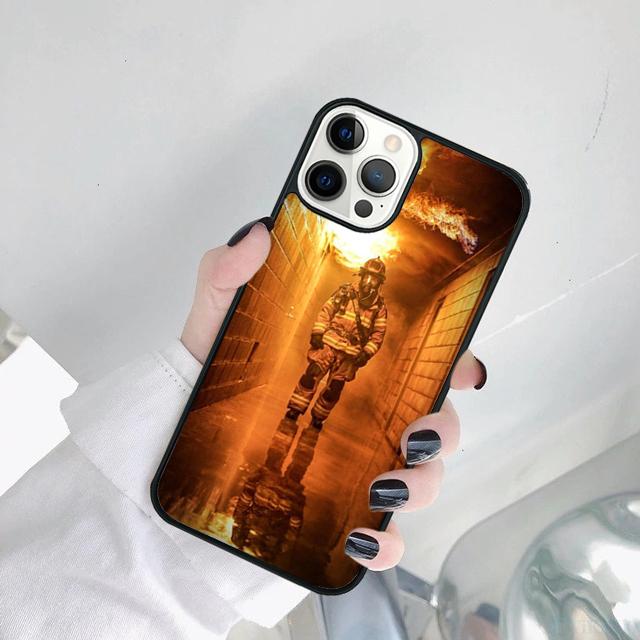 Feuerwehrmann Feuerwehr Mann Helden Handyhülle Cover Für iPhone 17 Air 15 Pro MAX 16 Plus 14 12 11 13 coque