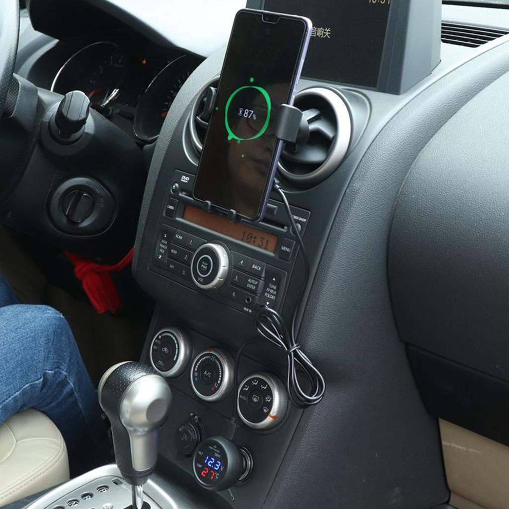 3-in-1 Multifunctional Digital Voltage Temperature Monitor Multimeter Car Motorcycle Battery Voltmeter Temperature Tester