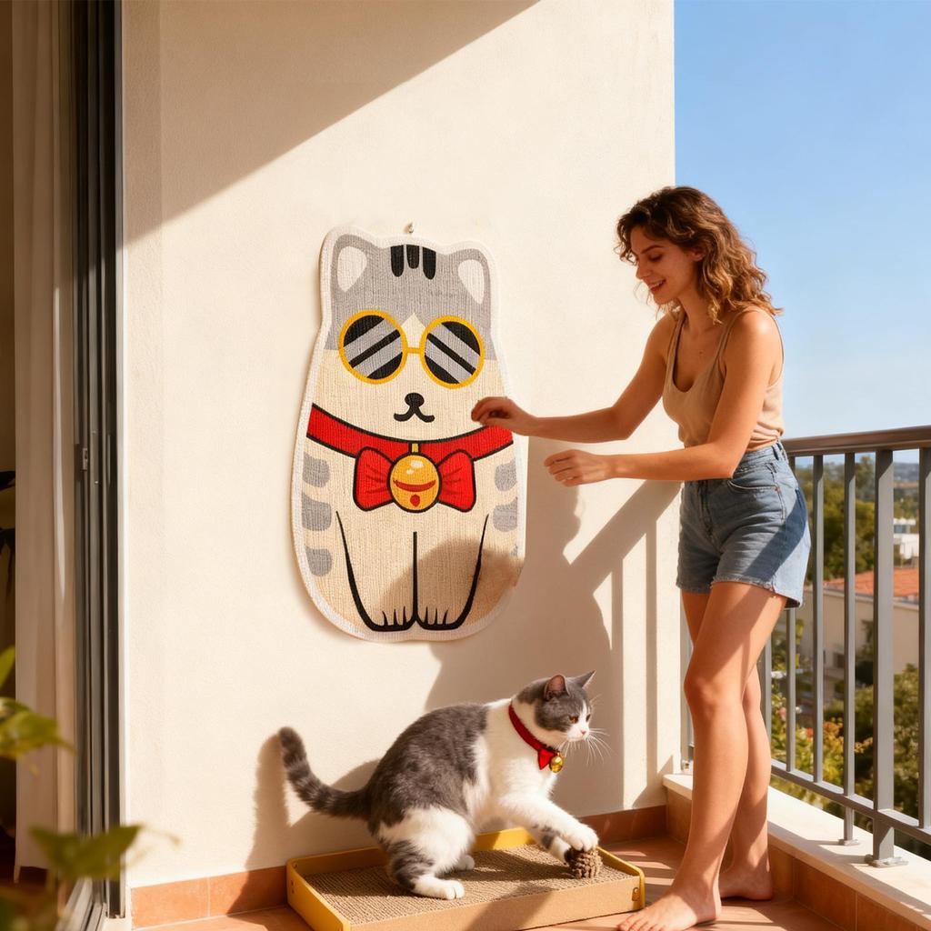 Wall Mounted Cat Scratcher Self-Adhesive Scratching Corner Wall Scratchers For Indoor Cats For Climbing Indoor Pet Couch Bed