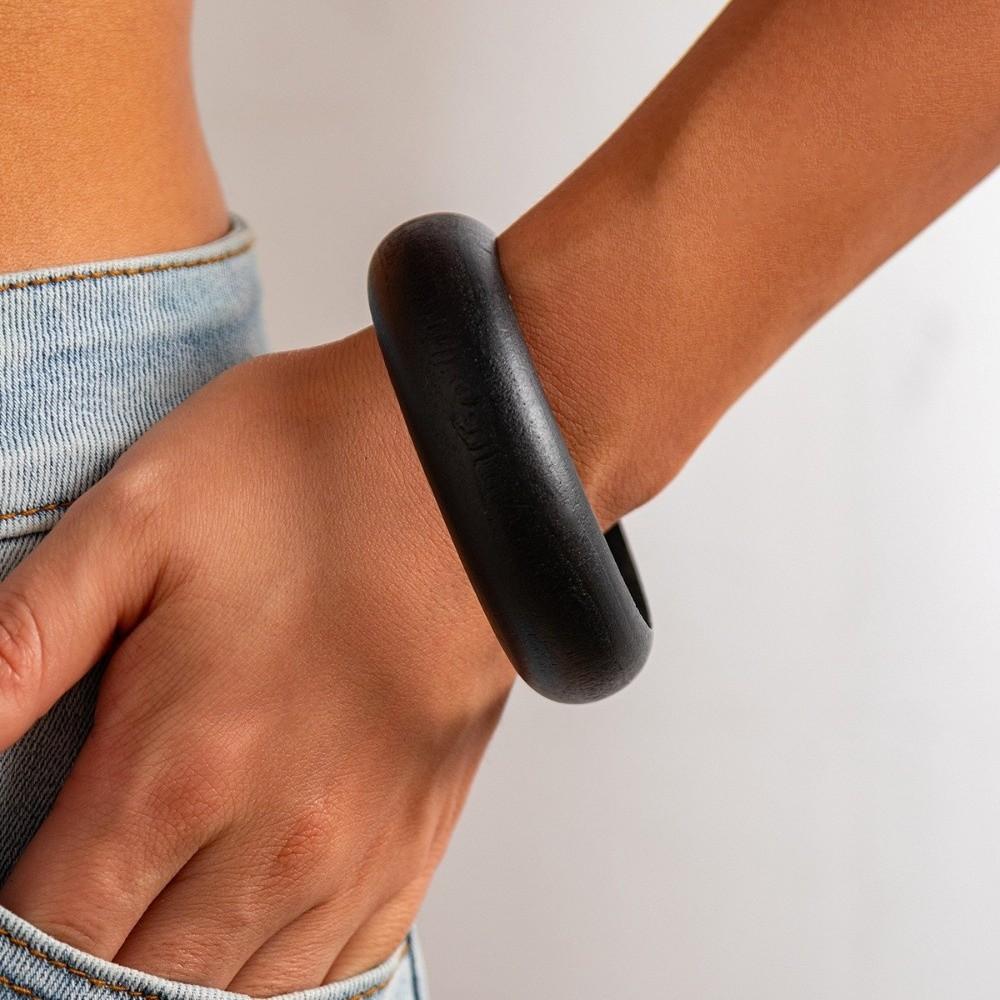 Round Square Bracelets Wide Women Bangles New Wooden Bangles  Gifts