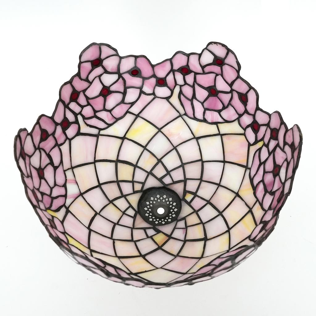 Scandinavian lampshade Stained glass cherry blossoms style Replacement 12" 30CM Handmade retro lampshade Easy replacement