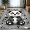 Cute Panda Bear Area Rug For Living Room Bedroom Kawaii Animal Large Carpet Home Decor Children Play Mat Non-slip Floor Rugs