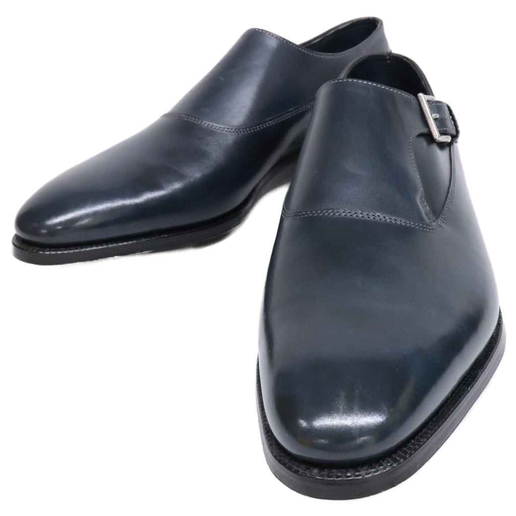 JOHN LOBB [ ] Isetan 10th Anniversary Model Single Monk Strap Dress shoes 7 1/2 Dark navyUsed