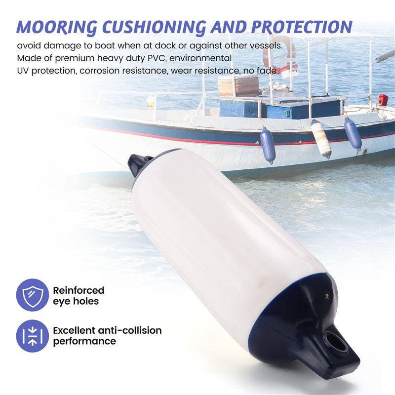 ABTU-2PCS Inflatable Boat Fender PVC Boat Anchor Fender Buoy Yacht Fenders UV Protection Ribbed Bumper Boat Accessories