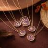 Trendy Sun Moon Star Heart Pendant Necklace In 18k Electroplated Copper